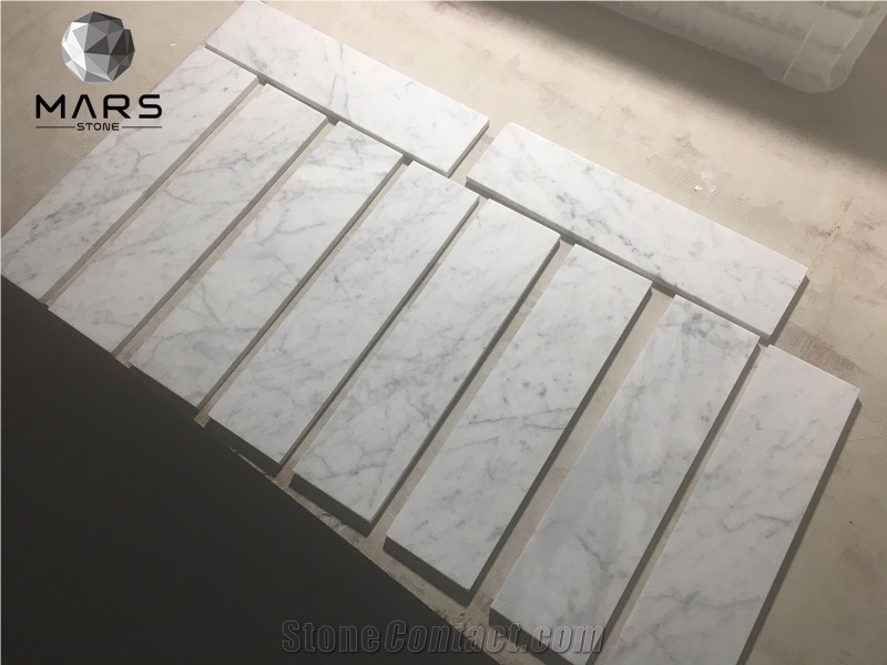Popular Rectangle Polished White Carrara Pattern Backsplash