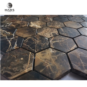 Provence grey Stone 3D Cube Mosaic Tile Rhombus Mosaic Stone