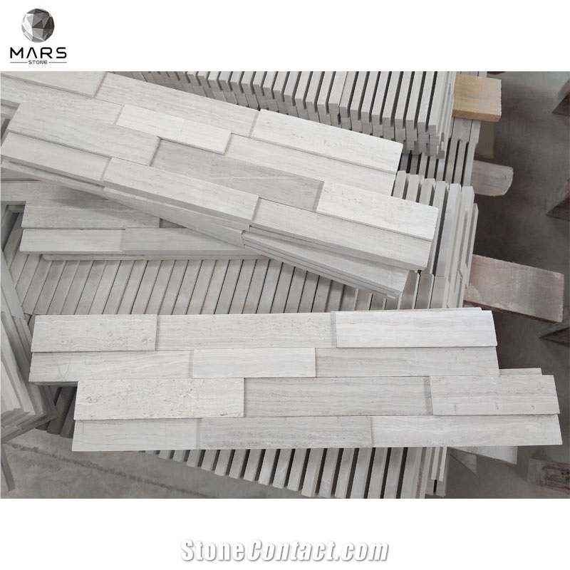 Rectangle Shaped White Natural Quartzite Slate Tiles For Wall