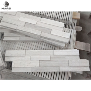 Rectangle Shaped White Natural Quartzite Slate Tiles For Wall