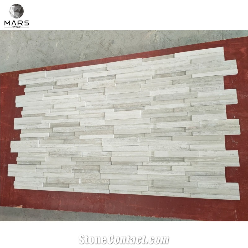 Rectangle Shaped White Natural Quartzite Slate Tiles For Wall