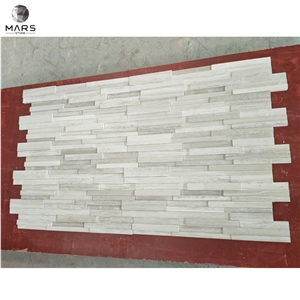 Rectangle Shaped White Natural Quartzite Slate Tiles For Wall