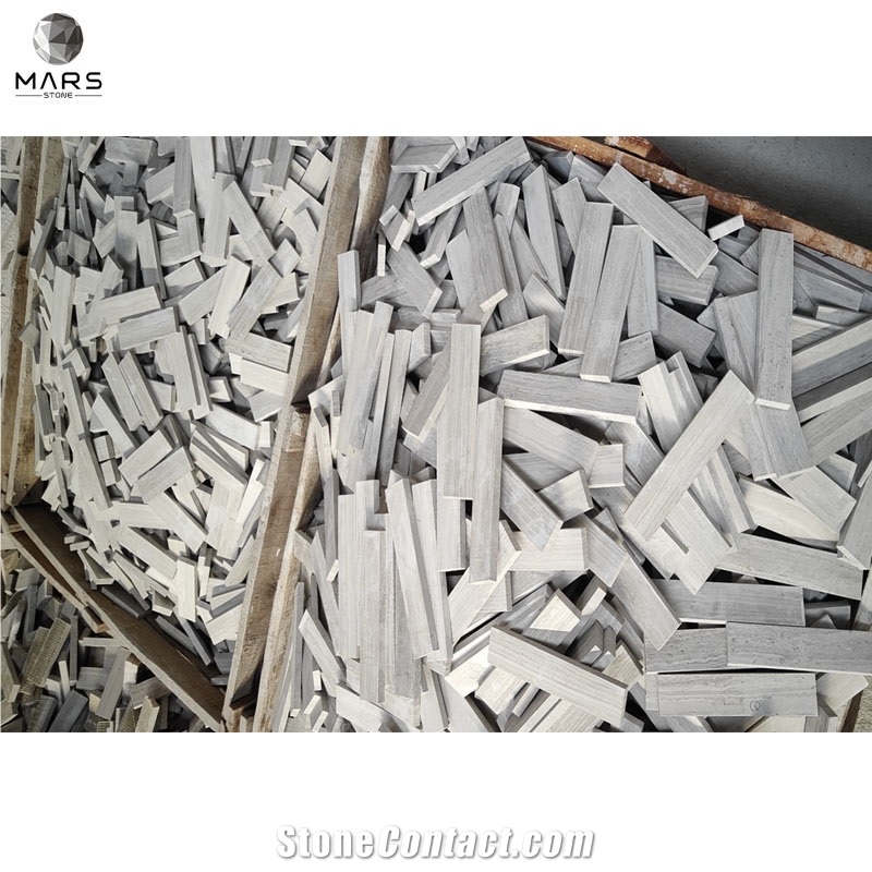 Rectangle Shaped White Natural Quartzite Slate Tiles For Wall