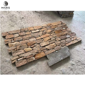 Rusty Stone Natural Hand Split Cement Backing Cultural Stone