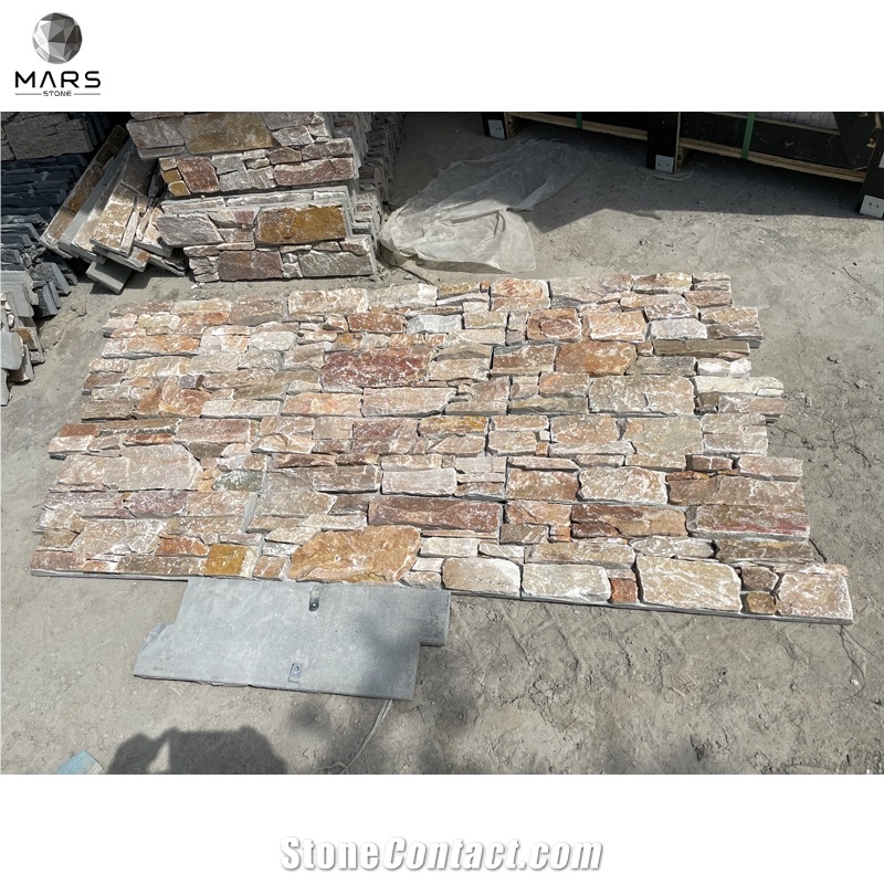 Veneer Wall Cladding Hook Cement Back Slate Culture Stone