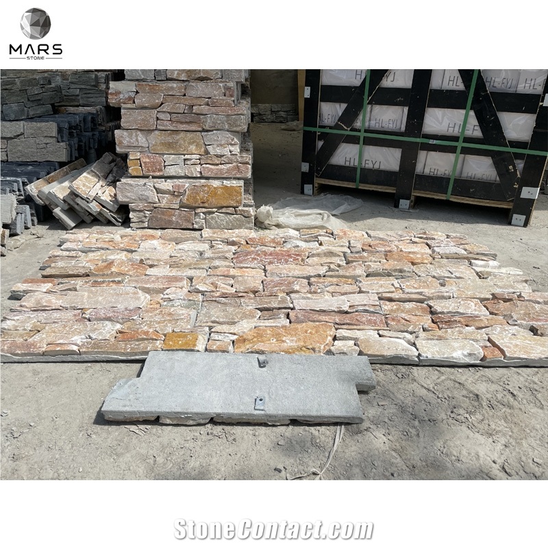 Veneer Wall Cladding Hook Cement Back Slate Culture Stone