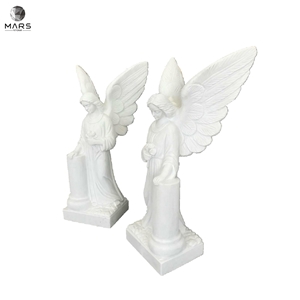 White Angel Marble Status Stone Tombstone Designs For Sale