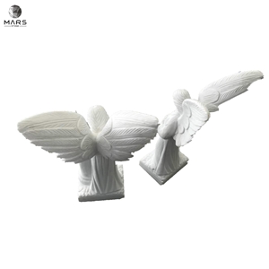 White Angel Marble Status Stone Tombstone Designs For Sale