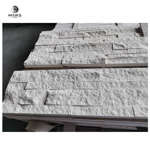 White Natural Stone White Veneer Stone For Wall Cladding