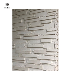White Natural Stone White Veneer Stone For Wall Cladding