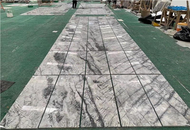 Layout Karaoz Black Marble Floor Tile