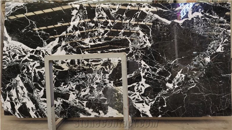 Luxury Noir Grand Antique Black Marble Slab