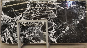 Luxury Noir Grand Antique Black Marble Slab