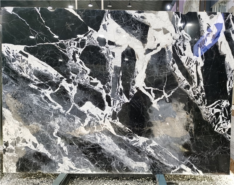Luxury Noir Grand Antique Black Marble Slab