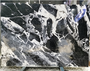 Luxury Noir Grand Antique Black Marble Slab
