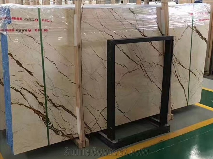 Turkey Sofitel Gold Beige Marble Slab