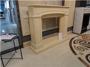 Verona Beige Marble Fireplace