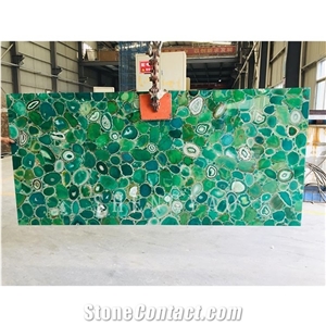 Agate Green Gemstone Slab 