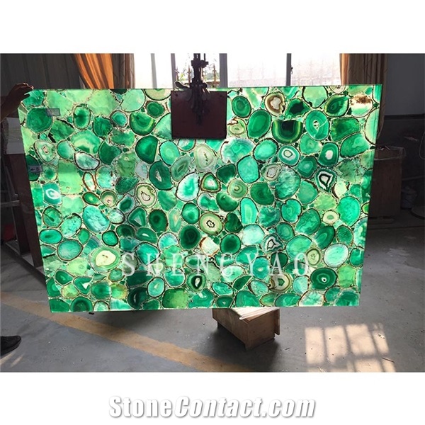 Agate Green Gemstone Slab 