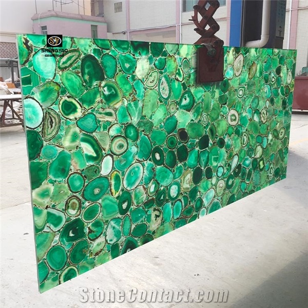 Agate Green Gemstone Slab 