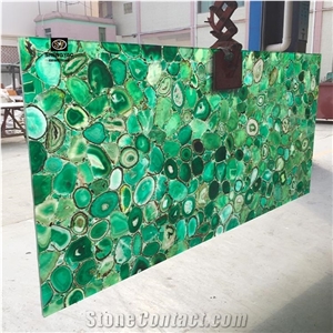 Agate Green Gemstone Slab 