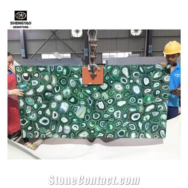 Agate Green Gemstone Slab 
