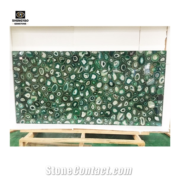 Agate Green Gemstone Slab 