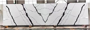 Bookmatched Calacatta Quartz Stone Slabs Price