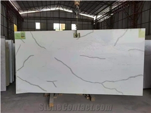 calacatta quartz stone interior decoration material