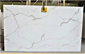 Calacatta Solid Surface 9006 Artificial Quartz Slab