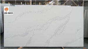 Carrara White Quartz Stone Calacatta white quartz top  Slab