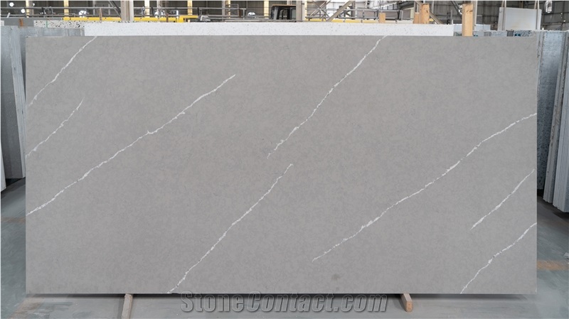 Customized size calacatta quartz stone for kitchen tops