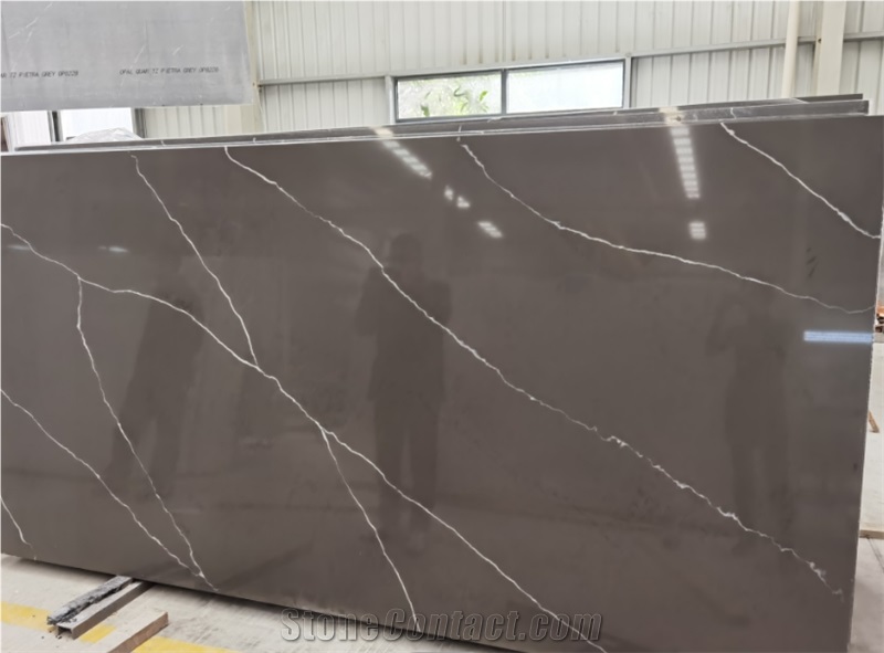 Engineered Quartz Carrara Series Slabs Top Artificial Slab 