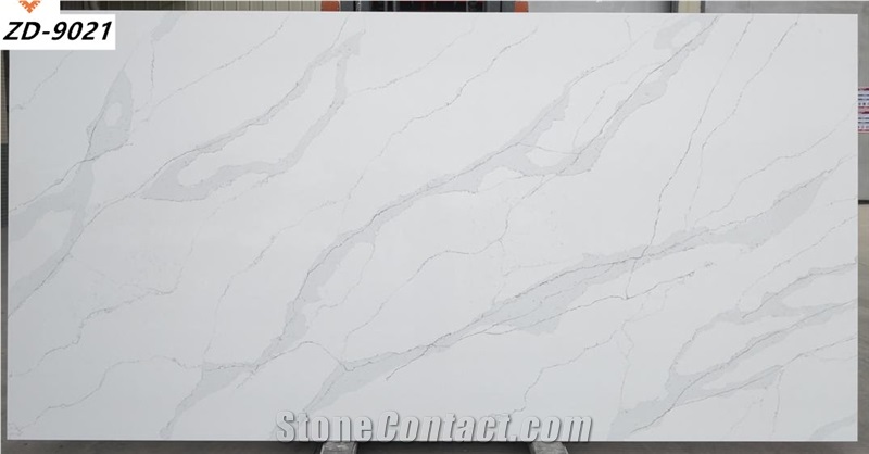 High Gloss Decorative Artificial Marble Look Quartz Stone 