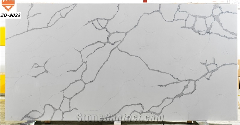 High Gloss Decorative Artificial Marble Look Quartz Stone 