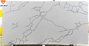 High Gloss Decorative Artificial Marble Look Quartz Stone 