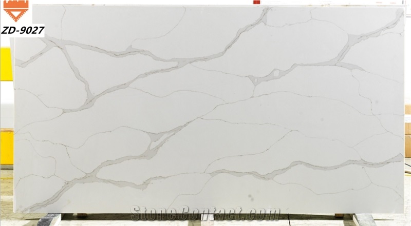 High Gloss Decorative Artificial Marble Look Quartz Stone 