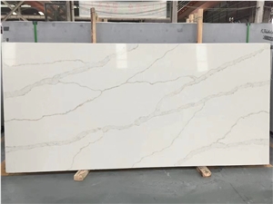 Hot sell calacatta quartz engineered stone slab