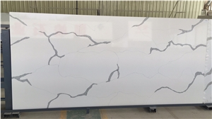 Hot sell calacatta quartz engineered stone slab