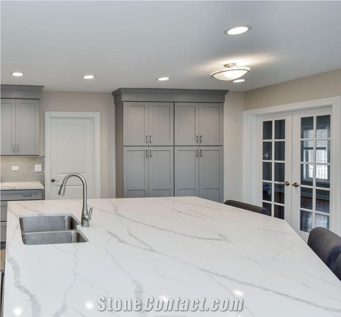 Malaysia new price Calacatta artificial quartz countertop