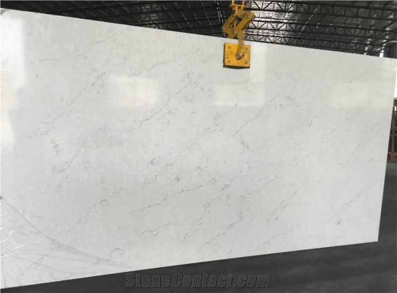 New Design Calacatta White Quartz Slabs Quartz Stone Slabs
