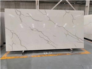 Popular Artificial  Calacatta Quartz  Countertops Slabs