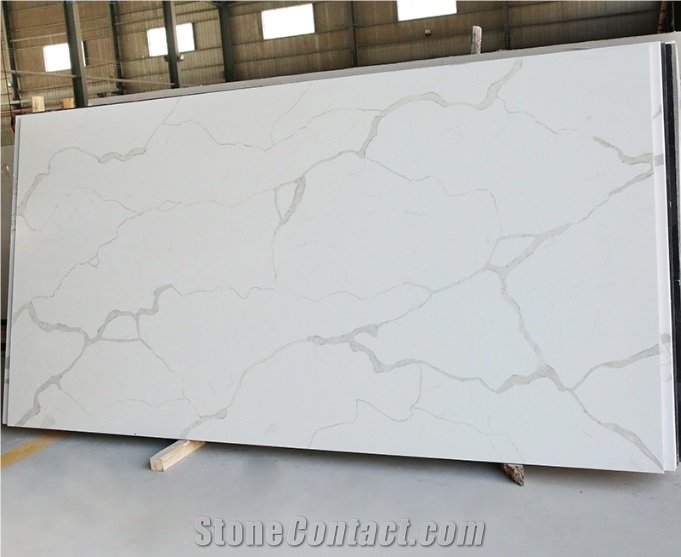  Professional Factory Quartz Stone Calacatta Quartz Slabs 