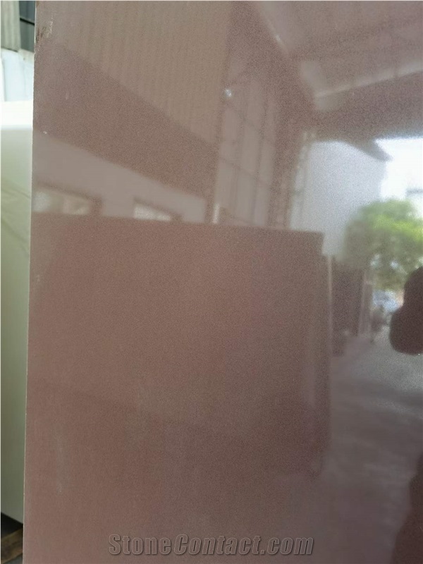 pure brown quartz slab glossy surface 