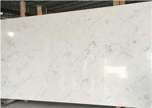 Quartz Calacatta White And Black Artificial Stone Slabs