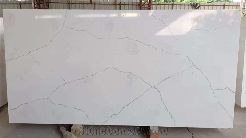 quartz marbling pattern calacatta custom stone 
