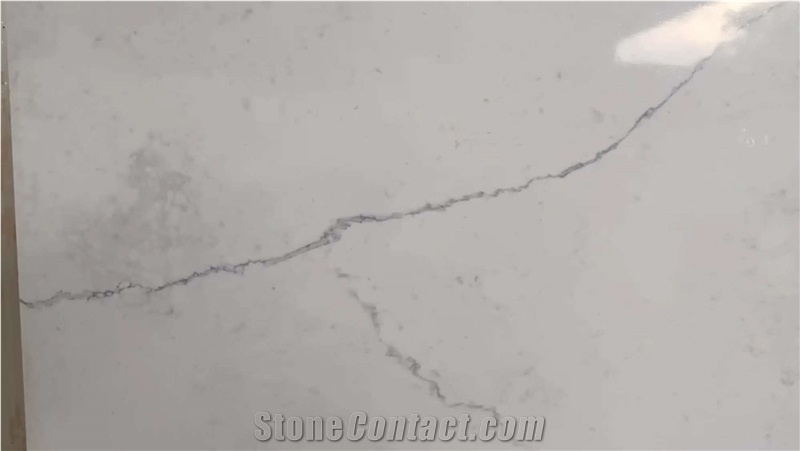 quartz marbling pattern calacatta custom stone 