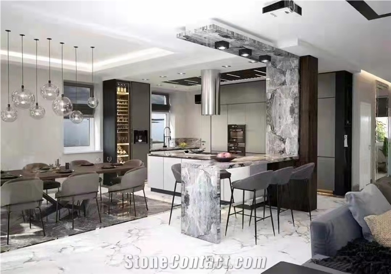 Quartz Residential Kitchen Counter Top Bar Top