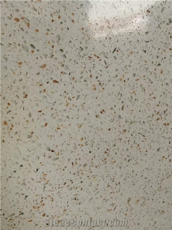 quartz sparkle white cut to size flooring