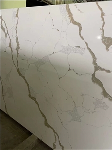 quartz stone golden calacatta slab home decoration